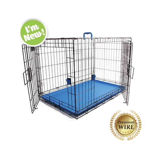 M-Pets Wire Crate Voyager Blue
