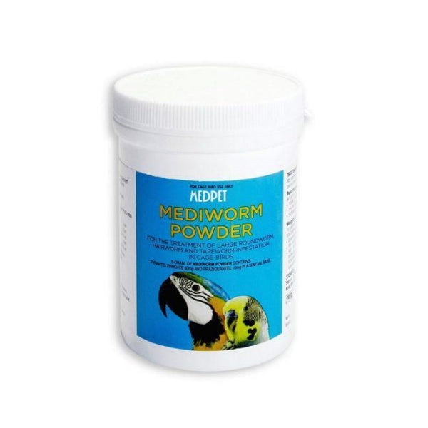 MedPet Mediworm Deworming Powder for Cage & Aviary Birds 100g