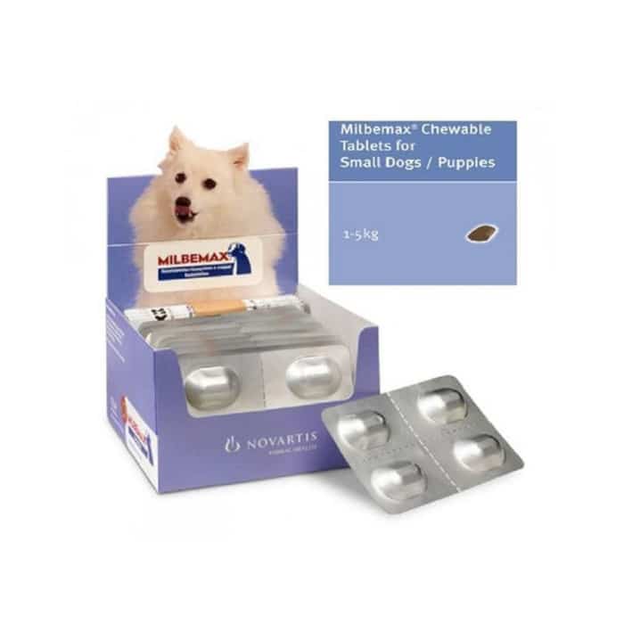 Milbemax Chewable Deworming Tabs for Dogs &lt;5kg 4pk