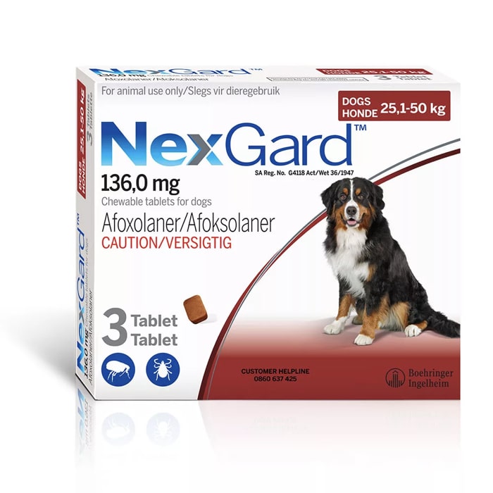 NexGard Tick and Flea Chew Large and Giant Dog 3 Chew