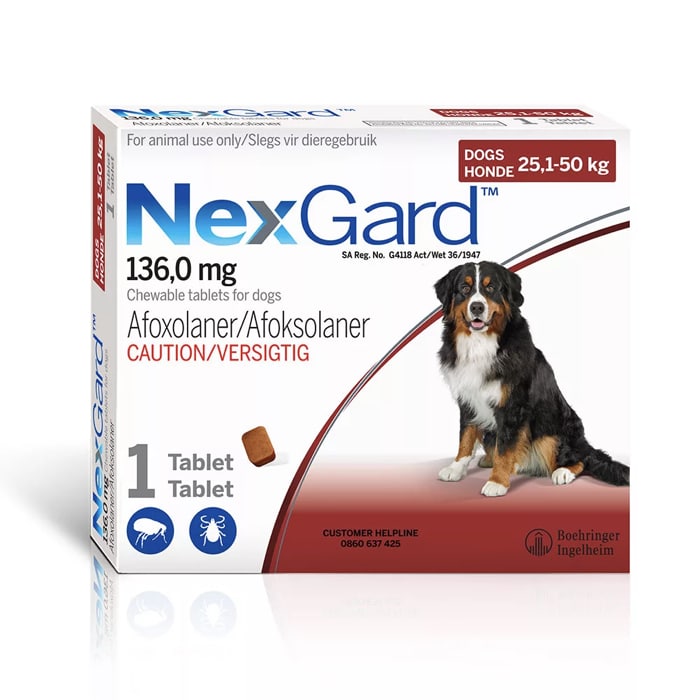 NexGard Tick and Flea Chew Large and Giant Dog 1 Chew