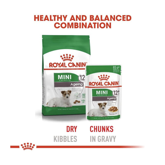ROYAL CANIN Mini Adult Ageing 12+ Wet Dog Food (12 x 85g)