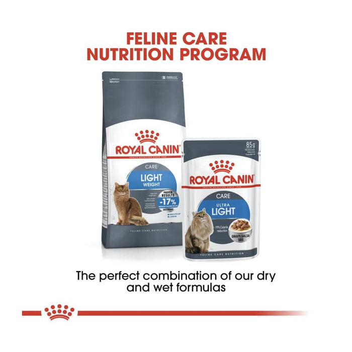Royal Canin Ultra Light Weight Care Adult Wet Cat Food Pouch  (12 x 85g)