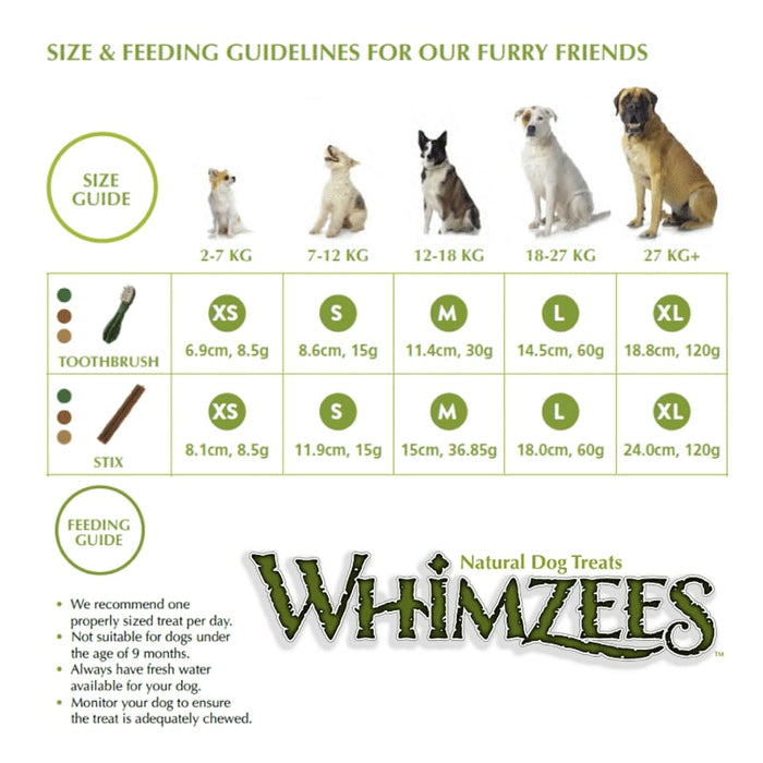 Whimzees Stix Dental Treat for Dogs - Large